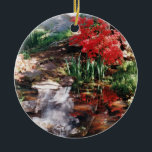 Ornamento De Cerâmica Local de cura e cascata de cura<br><div class="desc">Local de cura e cascata de cura</div>