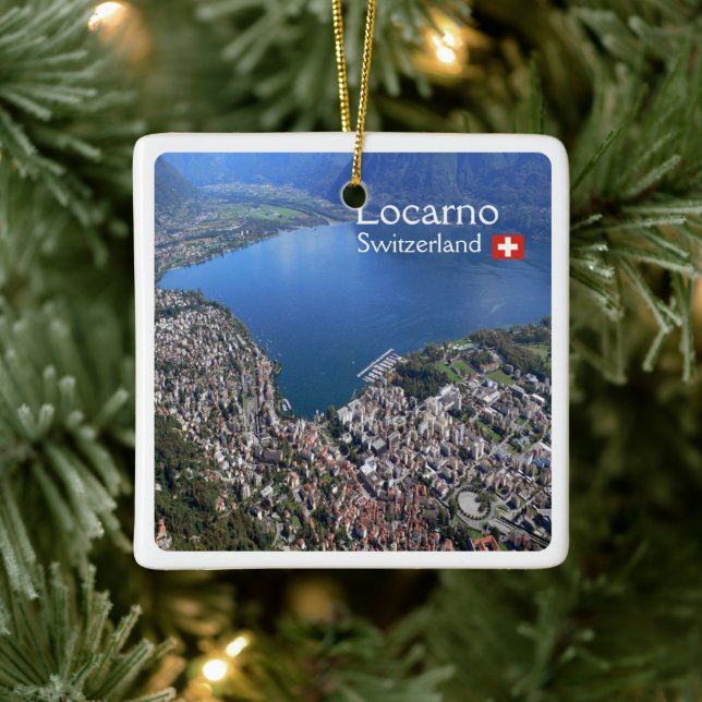 Ornamento De Cerâmica LOCARNO zCH012 Suíça, (Árvore)