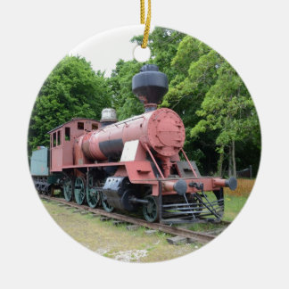 Ornamento De Cerâmica Locomotiva a Vapor Americana Antiga