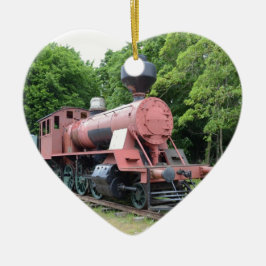 Ornamento De Cerâmica Locomotiva a Vapor Americana Antiga