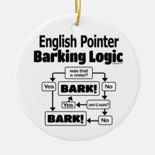 Ornamento De Cerâmica Lógica de barras de ponteiro em inglês
