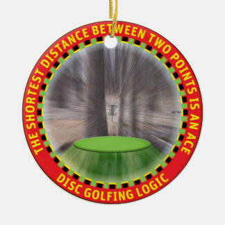 Ornamento De Cerâmica Lógica de golfe de disco nº 1