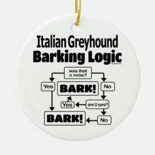 Ornamento De Cerâmica Lógica do descascamento do galgo italiano