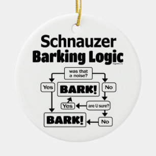 Ornamento De Cerâmica Lógica do descascamento do Schnauzer