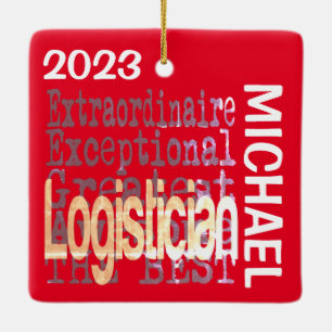 Ornamento De Cerâmica Logistician Extraordinaire CUSTOM