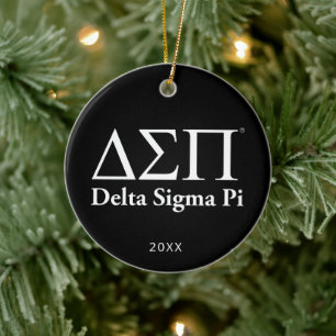 Ornamento De Cerâmica Logotipo Clássico Delta Sigma Pi