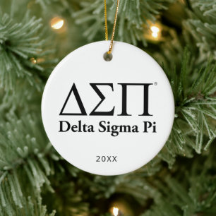 Ornamento De Cerâmica Logotipo Clássico Delta Sigma Pi