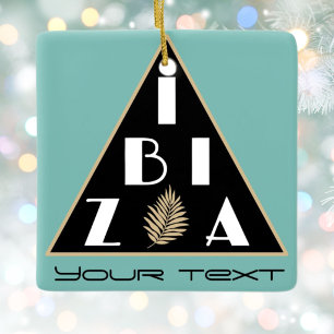 Ornamento De Cerâmica Logotipo de Ibiza Espanha decoração moderna