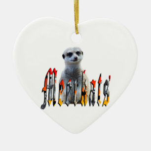 Ornamento De Cerâmica Logotipo De Imagem De Meerkat E Meerkats,