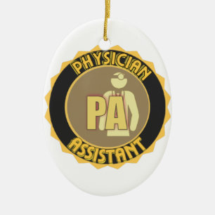 ORNAMENTO DE CERÂMICA LOGOTIPO DO ASSISTENTE DO MÉDICO DO PA