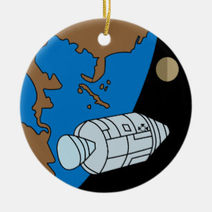 Ornamento De Cerâmica Logotipo do Símbolo da Missão Apollo 1