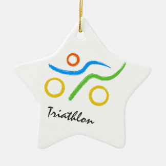 Ornamento De Cerâmica Logotipo do Triathlon