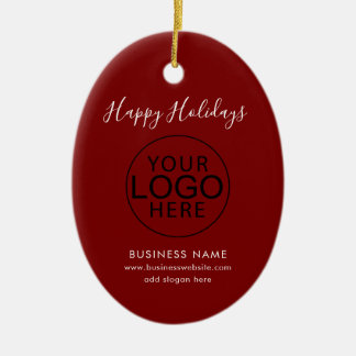 Ornamento De Cerâmica Logotipo Empresarial e Código QR Script Natal Fest