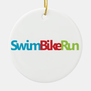 Ornamento De Cerâmica Logotipo legal do Triathlon para todos os amantes