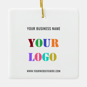 Ornamento De Cerâmica Logotipo personalizado do seu escritório pessoal