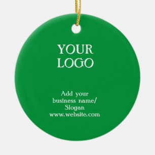 Ornamento De Cerâmica Logotipo personalizado simples e elegante aqui, p