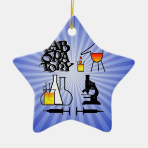 ORNAMENTO DE CERÂMICA LOGOTIPO QUADRADO DO LABORATÓRIO 4