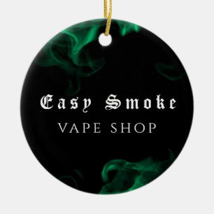 Ornamento De Cerâmica Loja de Vape Verde