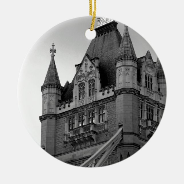 Ornamento De Cerâmica London Tower Bridge Close-up (Frente)