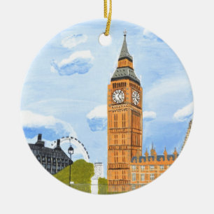 Ornamento De Cerâmica Londres Big Ben