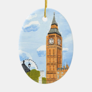 Ornamento De Cerâmica Londres Big Ben