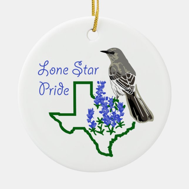 Ornamento De Cerâmica Lone Star Pride (Frente)