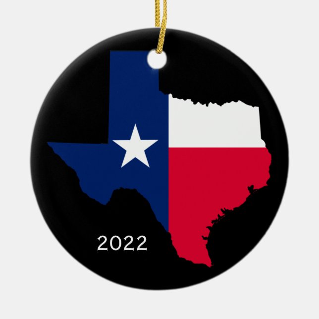 Ornamento De Cerâmica Lone Star State, Texas Ornament (Frente)
