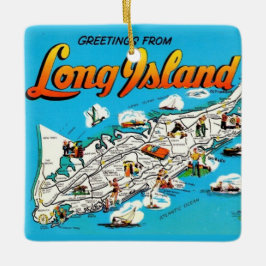 Ornamento De Cerâmica Long Island, NY Greeting