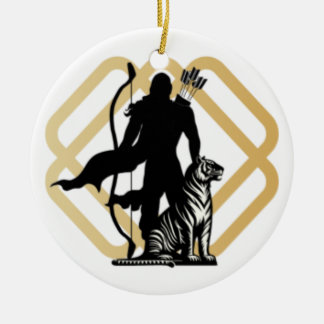 Ornamento De Cerâmica Lord Ayyappan