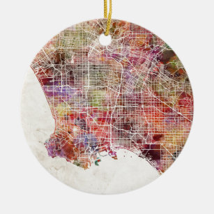 Ornamento De Cerâmica Los Angeles map