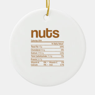 Ornamento De Cerâmica Loucos Nutrição Fala Engraçado Ação de Graças de N