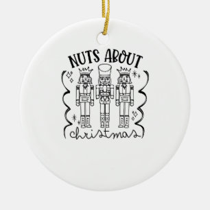 Ornamento De Cerâmica Loucos sobre o Natal Engraçado Nutcracker de Natal