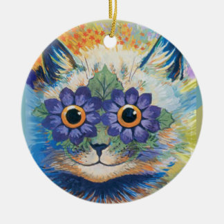 Ornamento De Cerâmica Louis Wain Psychedelic Cats