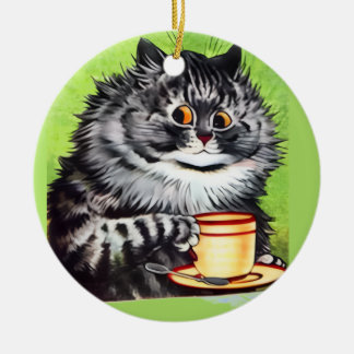 Ornamento De Cerâmica Louis Wain Two Cats