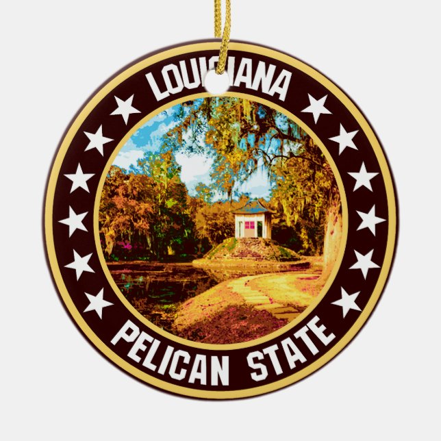 Ornamento De Cerâmica Louisiana (Frente)
