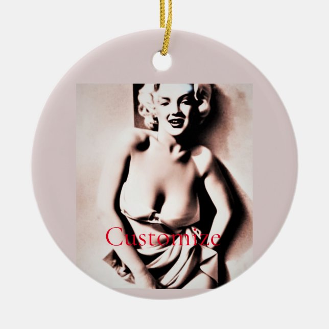 Ornamento De Cerâmica Loura Cólula Vintage - Troço (Frente)