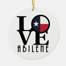 Ornamento De Cerâmica LOVE Abilene Texas