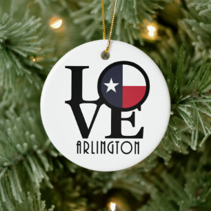 Ornamento De Cerâmica LOVE Arlington Texas