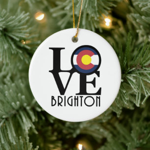 Ornamento De Cerâmica LOVE Brighton Colorado