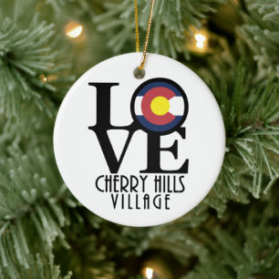 Ornamento De Cerâmica LOVE Cherry Colinas Village, Colorado