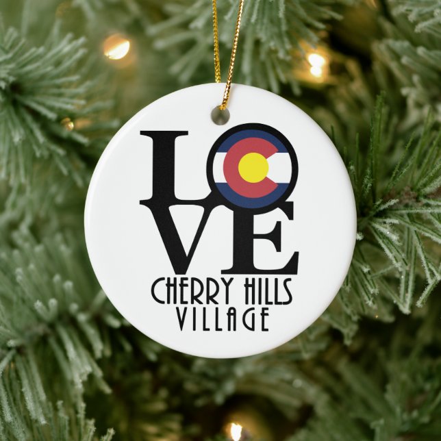Ornamento De Cerâmica LOVE Cherry Colinas Village, Colorado (Árvore)