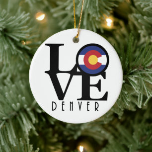 Ornamento De Cerâmica LOVE Denver Colorado