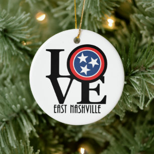 Ornamento De Cerâmica LOVE East Nashville Tennessee