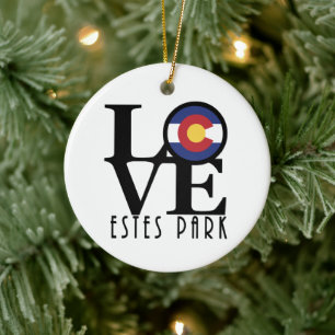 Ornamento De Cerâmica LOVE Estes Park Colorado