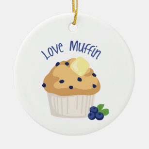 Ornamento De Cerâmica Love Muffin