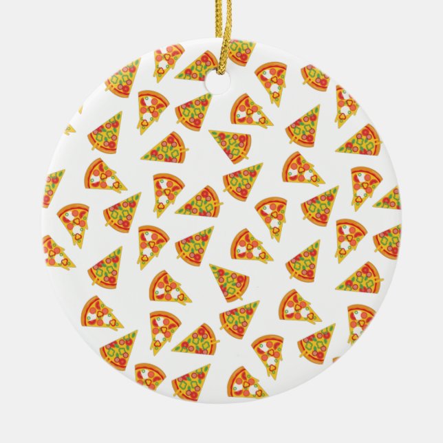Ornamento De Cerâmica Love Pizza (Frente)