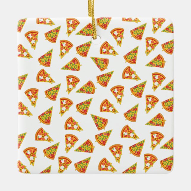Ornamento De Cerâmica Love Pizza (Frente)