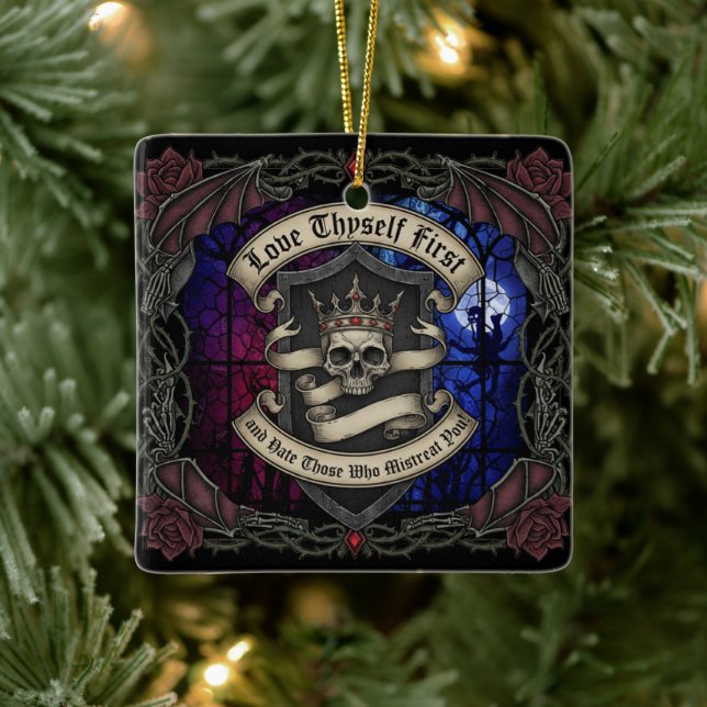 Ornamento De Cerâmica Love Thyself First (Árvore)