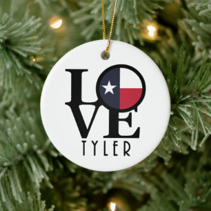 Ornamento De Cerâmica LOVE Tyler Texas