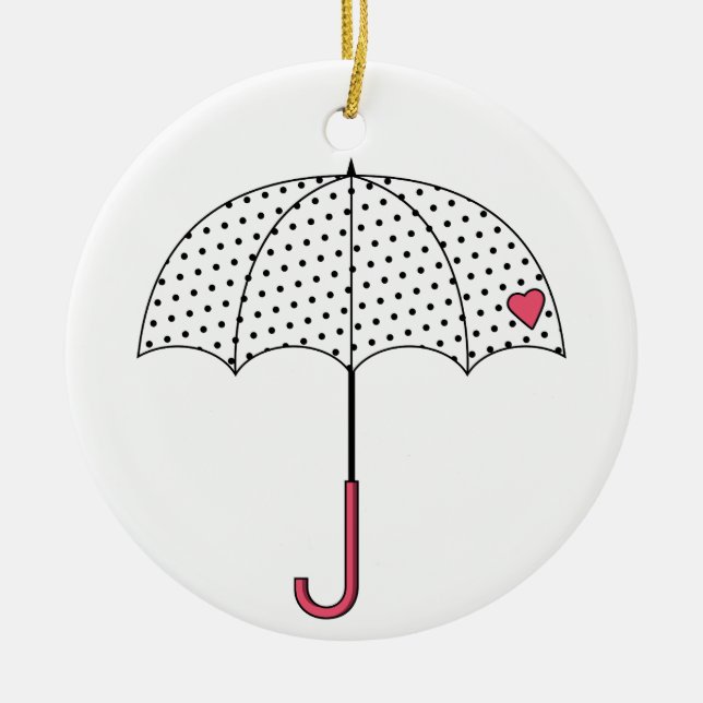 Ornamento De Cerâmica Love Umbrella (Frente)